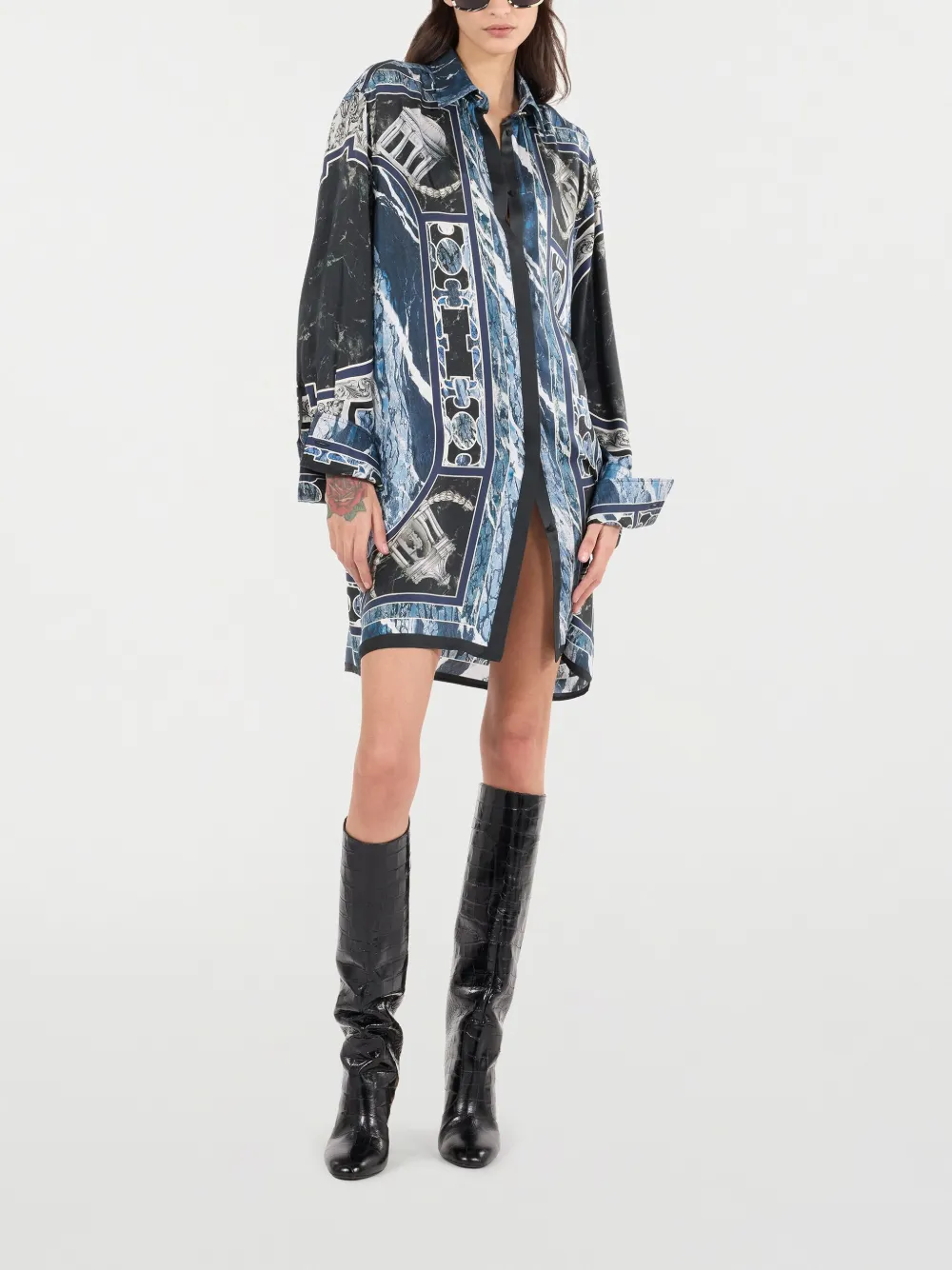 Roberto Cavalli Linnen blouse Blauw