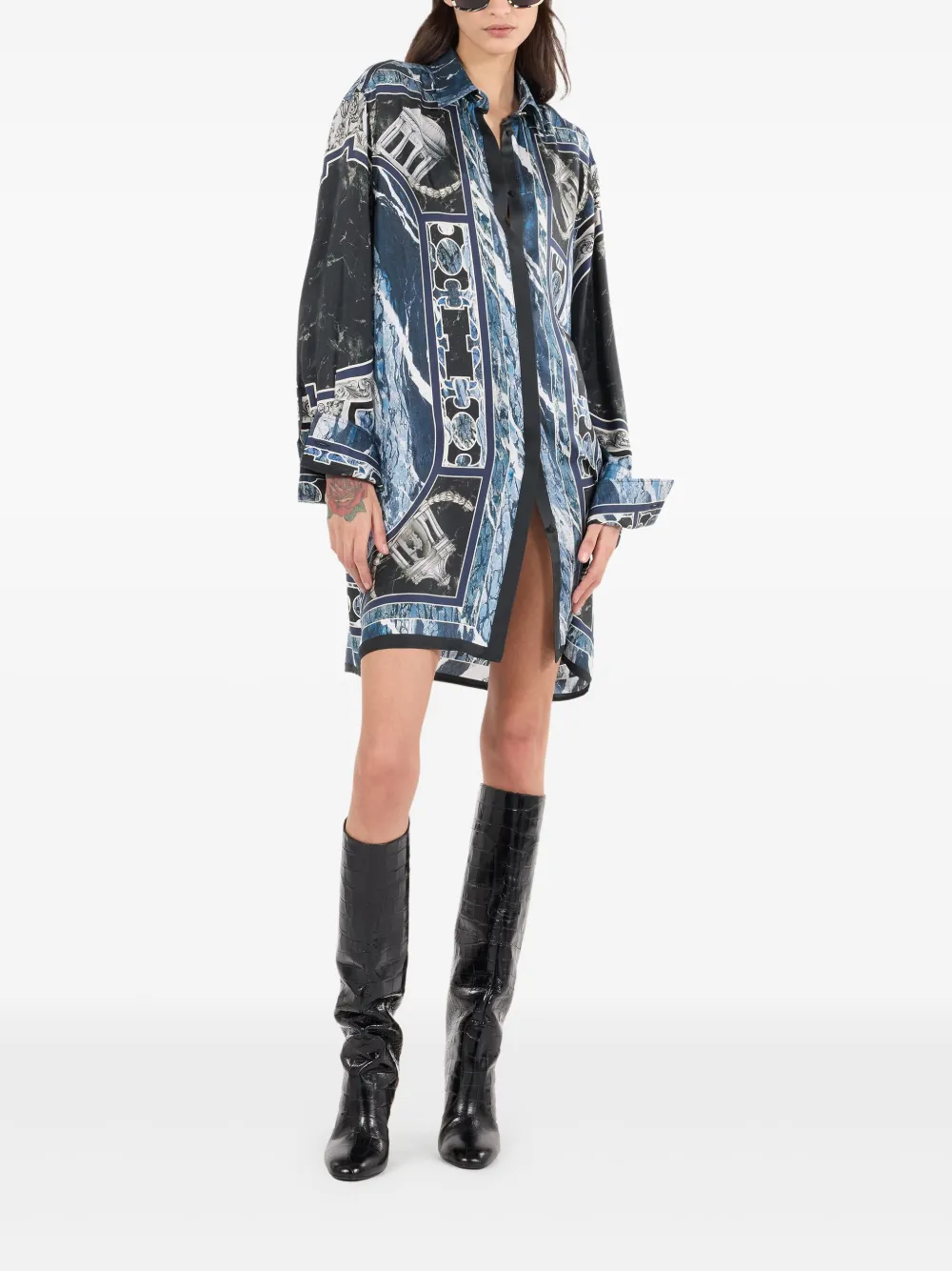 Roberto Cavalli Linnen blouse - Blauw