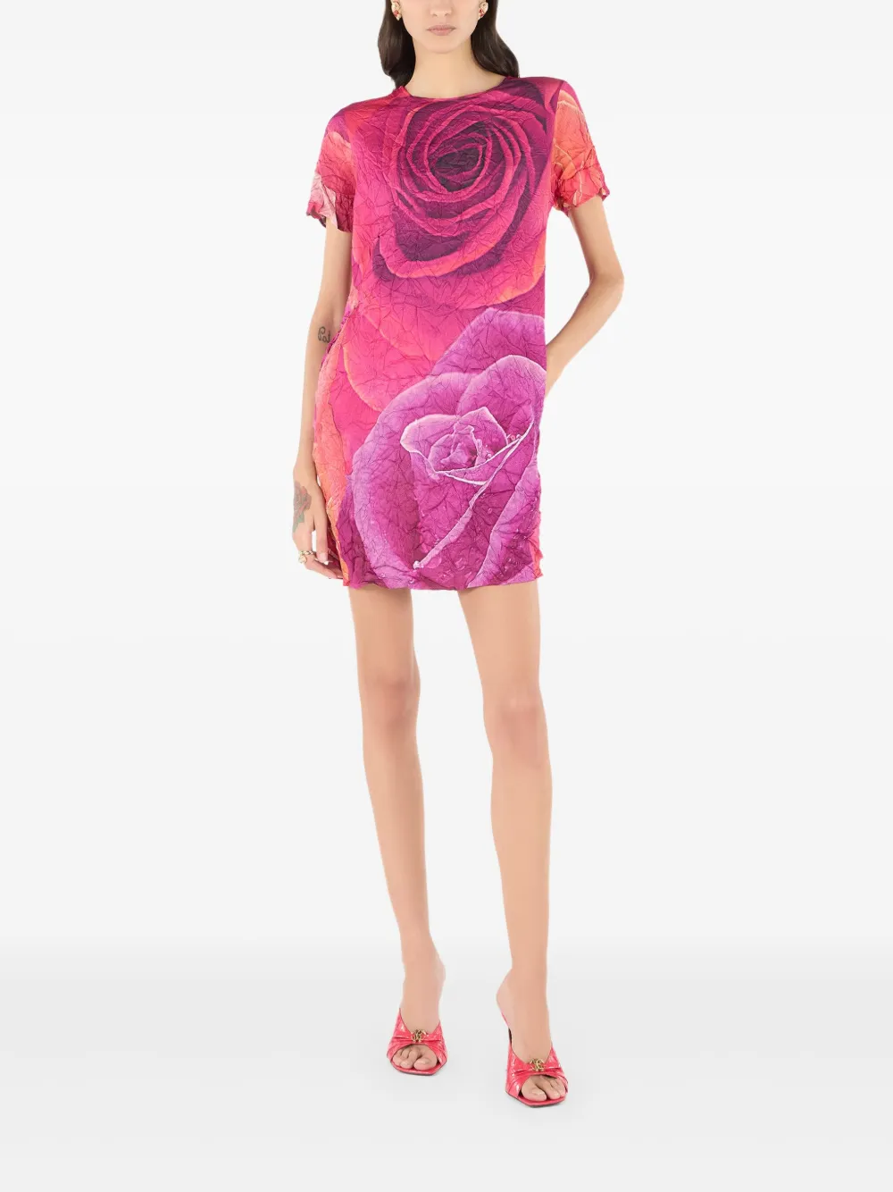 Roberto Cavalli Jurk met rozenprint