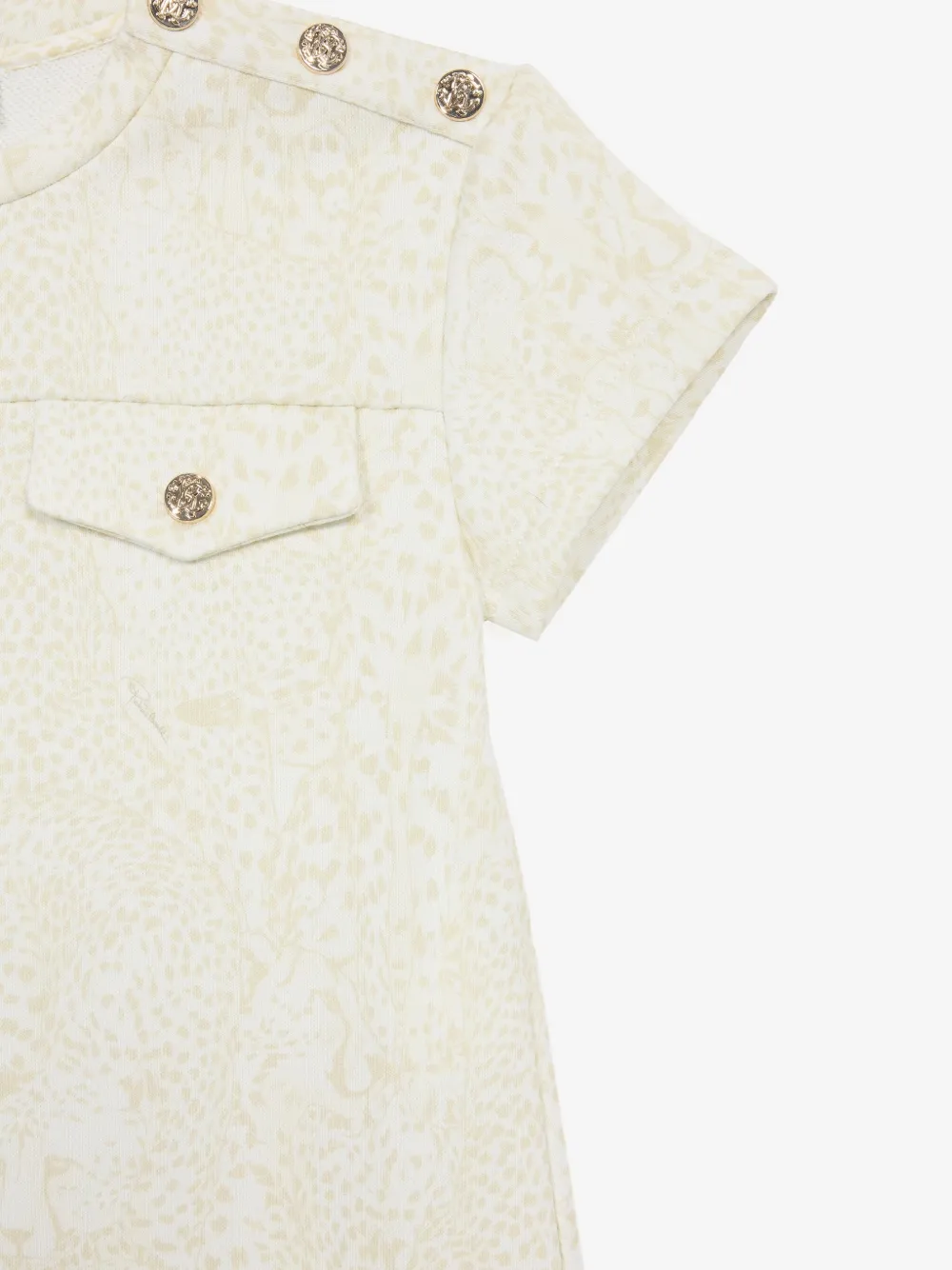 Roberto Cavalli Junior Jurk met monogram Beige