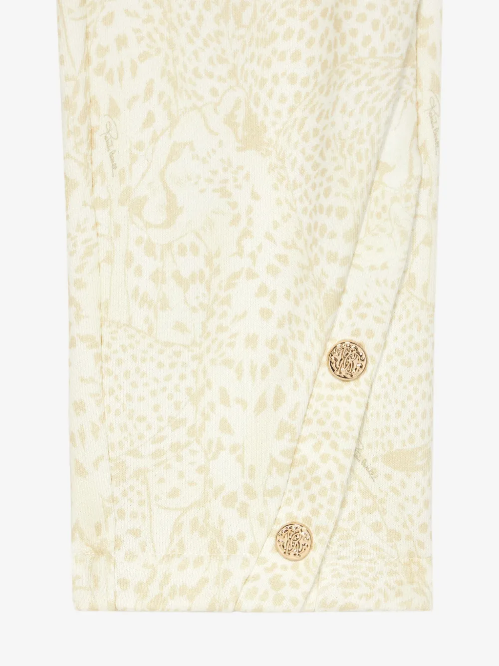 Shop Roberto Cavalli Junior Monogram Trousers In Neutrals