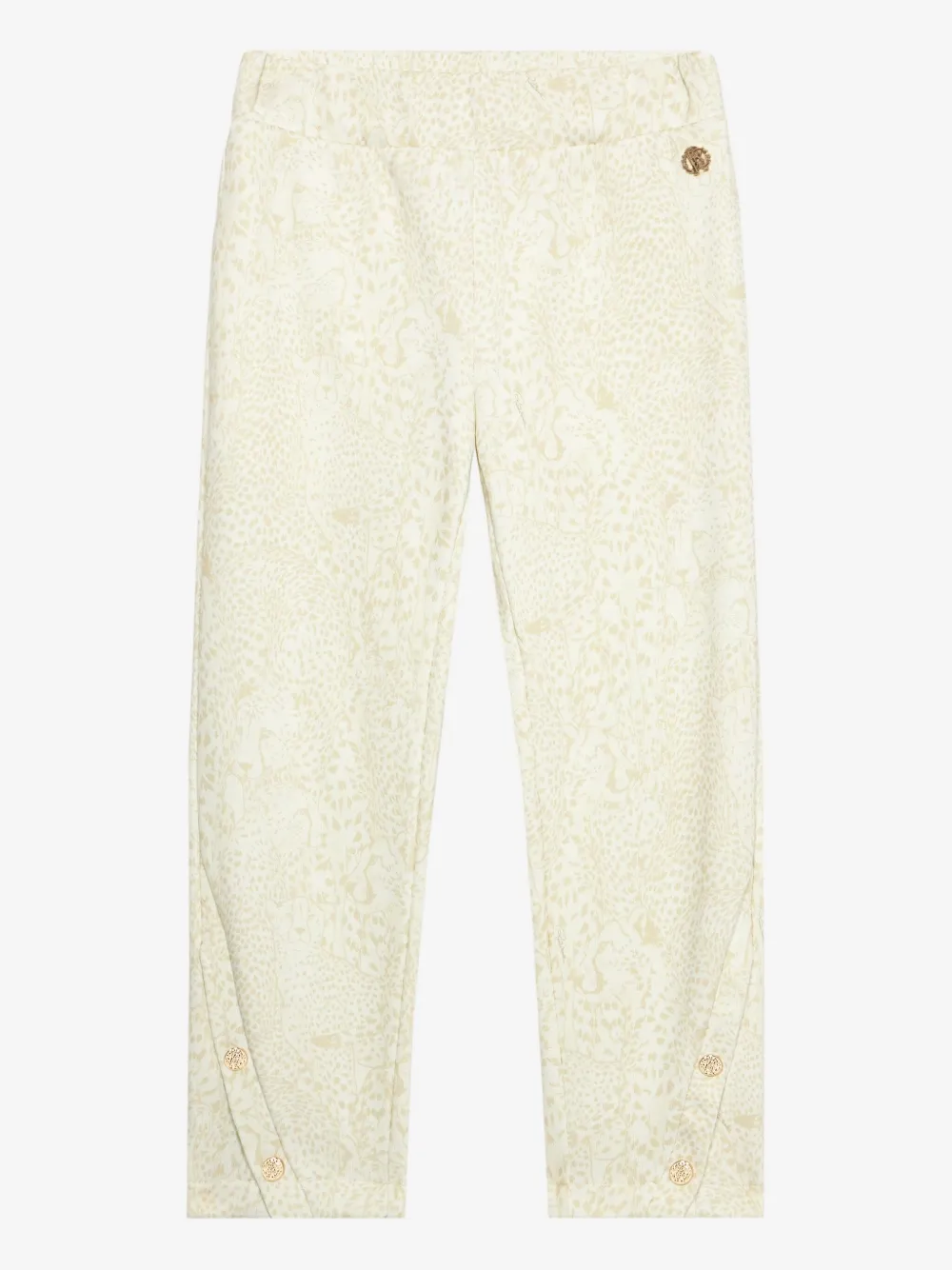 Shop Roberto Cavalli Junior Monogram Trousers In Neutrals