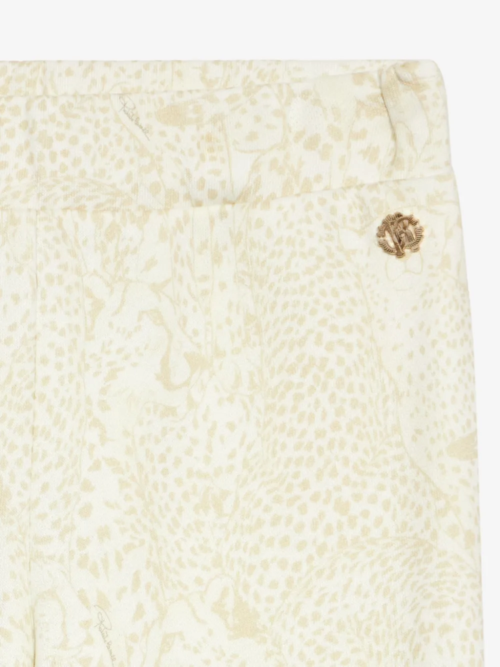 Shop Roberto Cavalli Junior Monogram Trousers In Neutrals