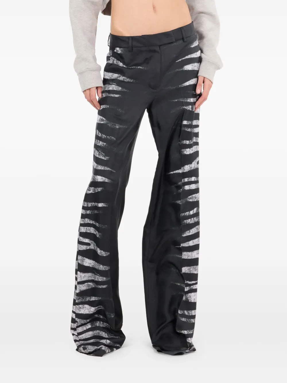 Shop Roberto Cavalli Straight-leg Trousers In Schwarz