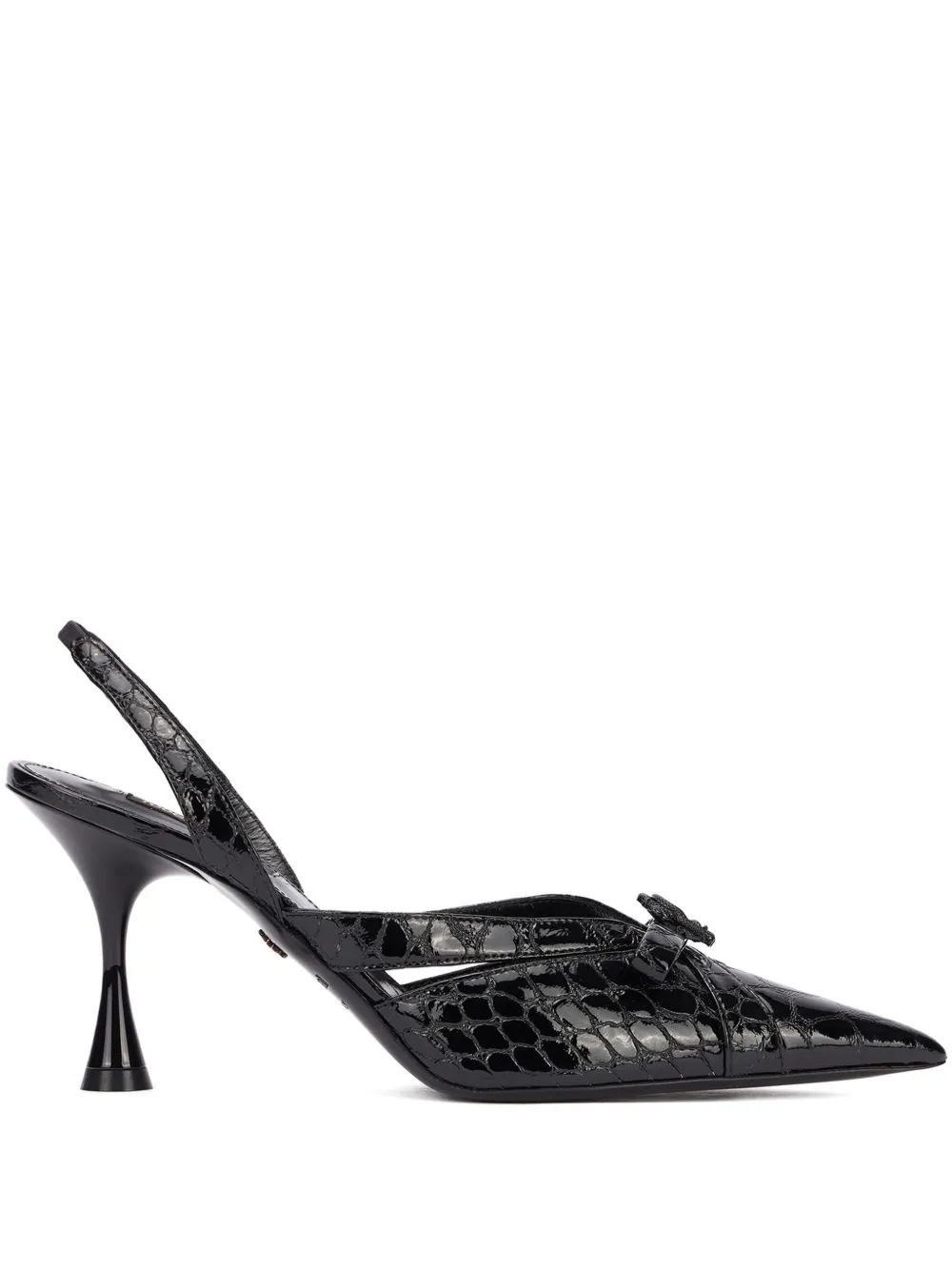 Roberto Cavalli Slingback pumps met puntige neus Zwart
