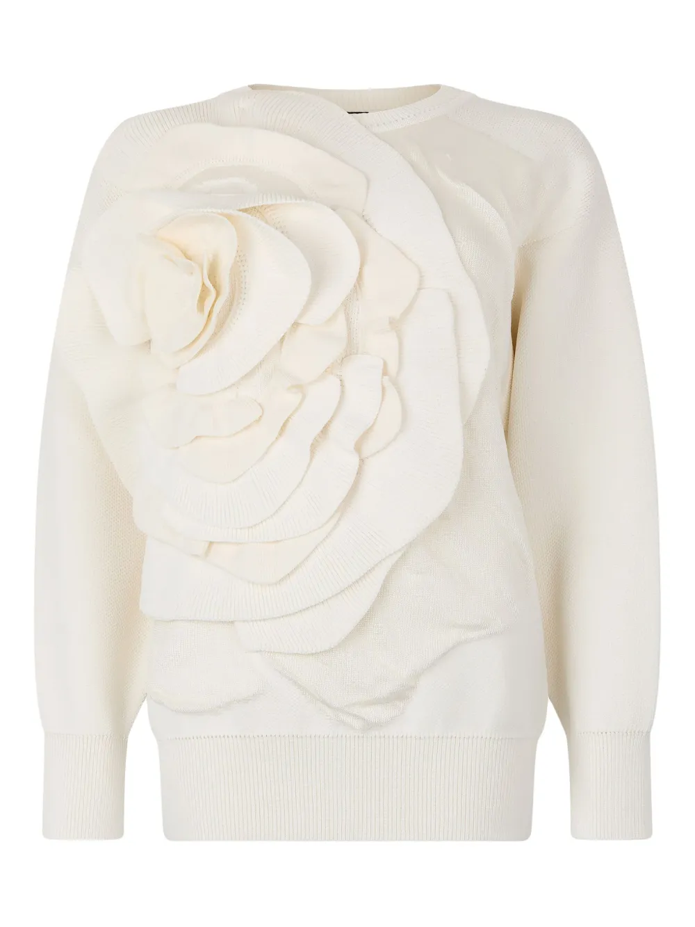 Roberto Cavalli 3D floral-detail sweater | Neutrals | Image 1