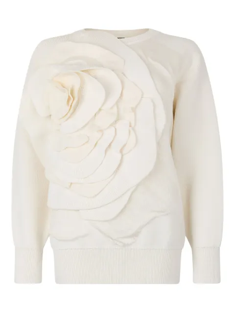 Roberto Cavalli 3D floral-detail sweater