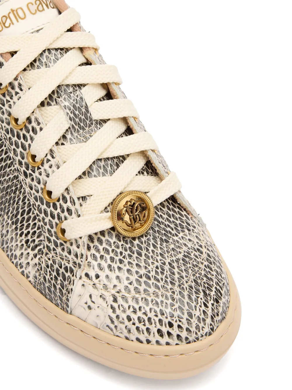 Roberto Cavalli leather sneakers Black