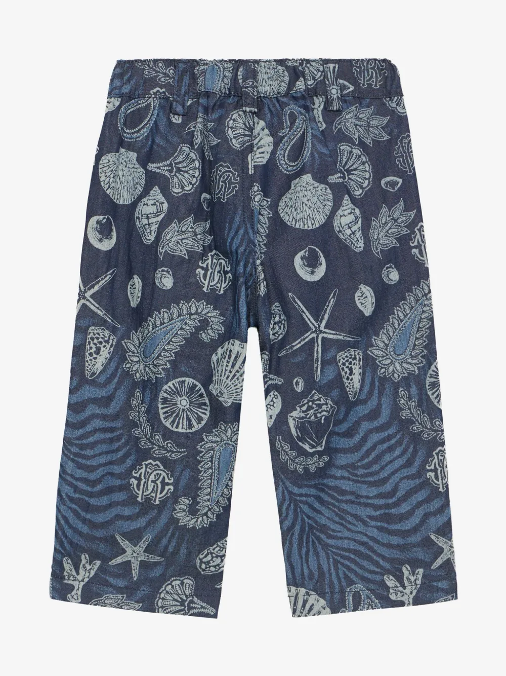 Shop Roberto Cavalli Junior Graphic-print Jeans In Blue