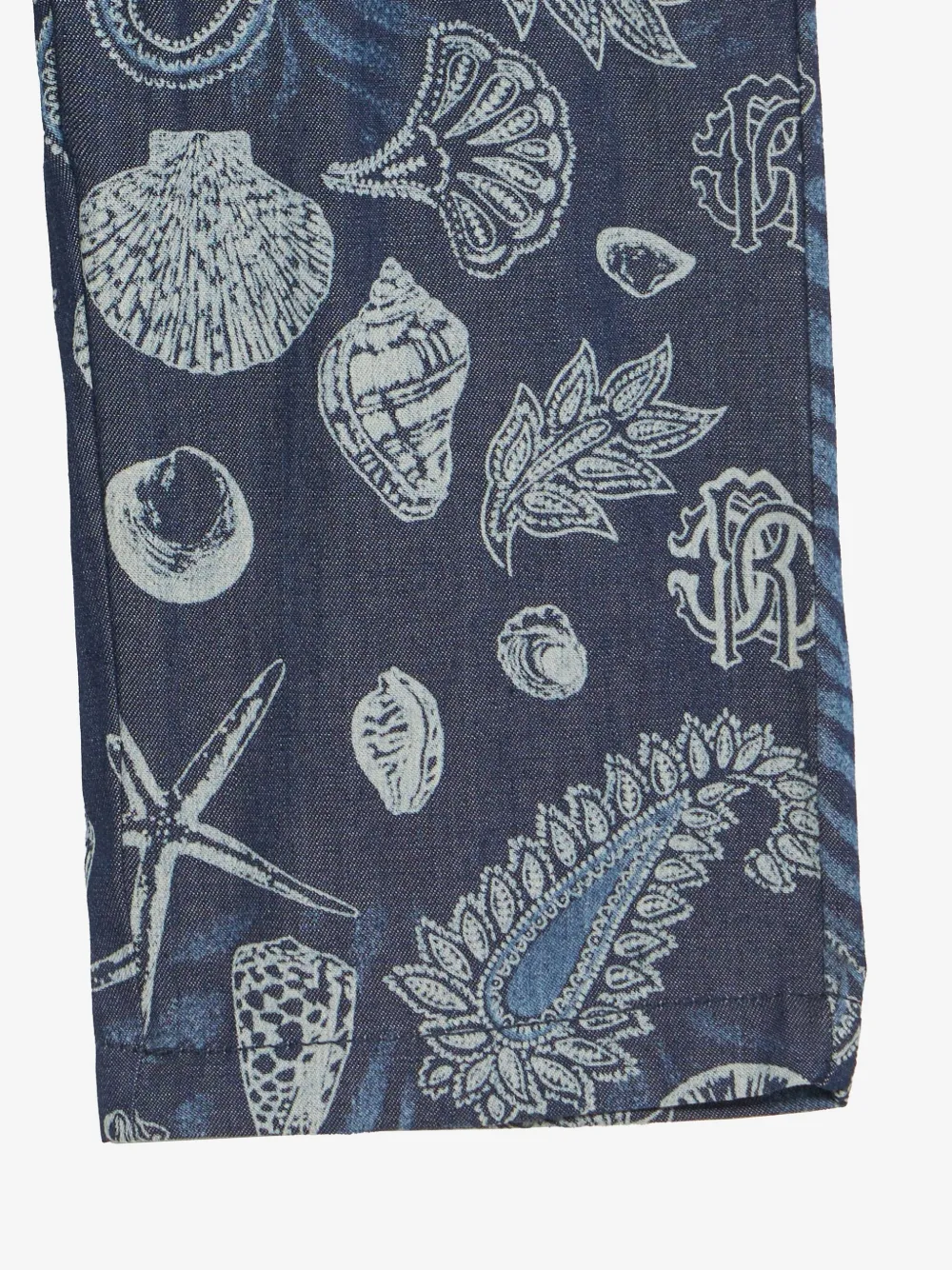 Shop Roberto Cavalli Junior Graphic-print Jeans In Blue