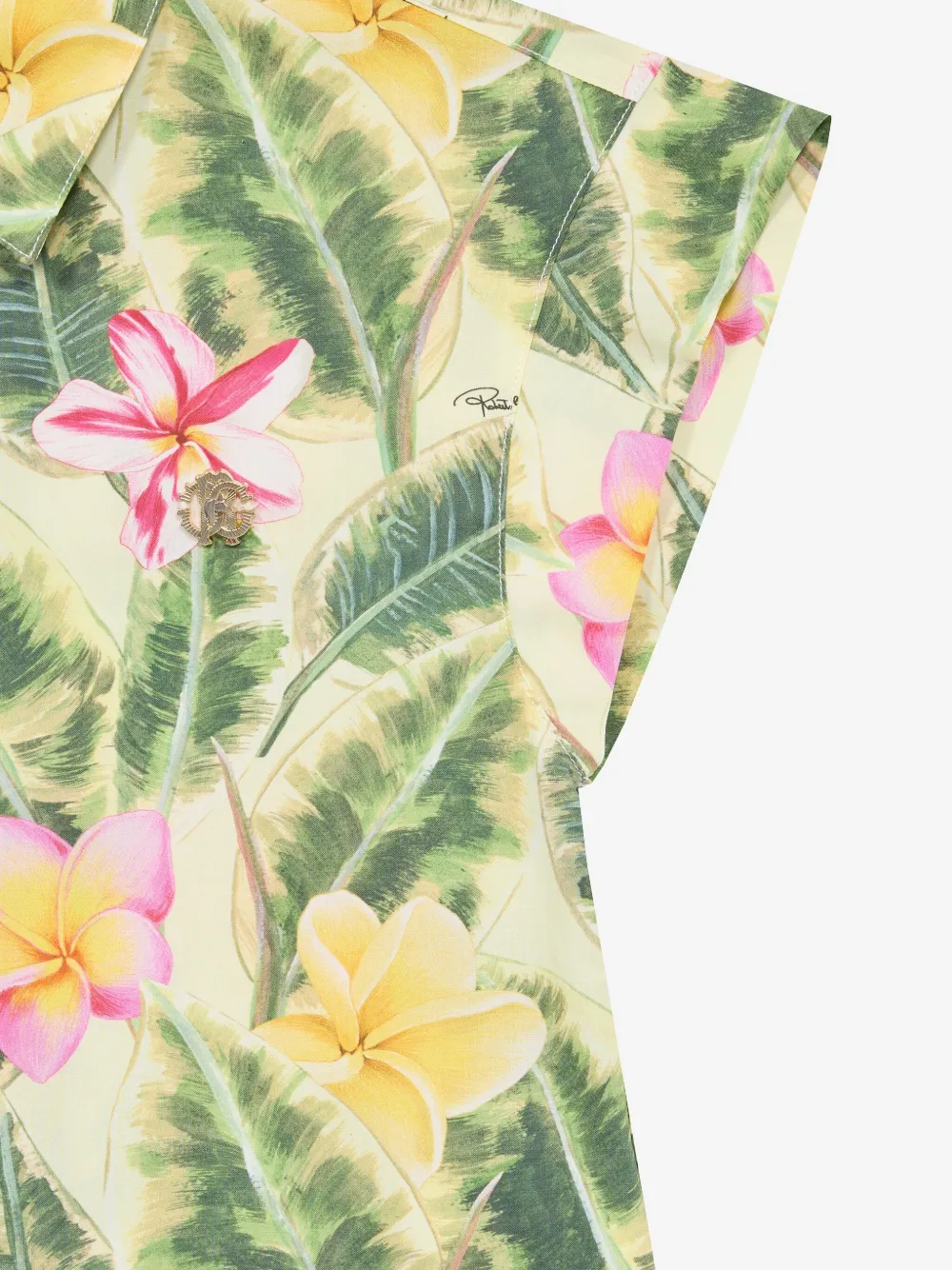 Roberto Cavalli Junior Shirt met bloemenprint Groen