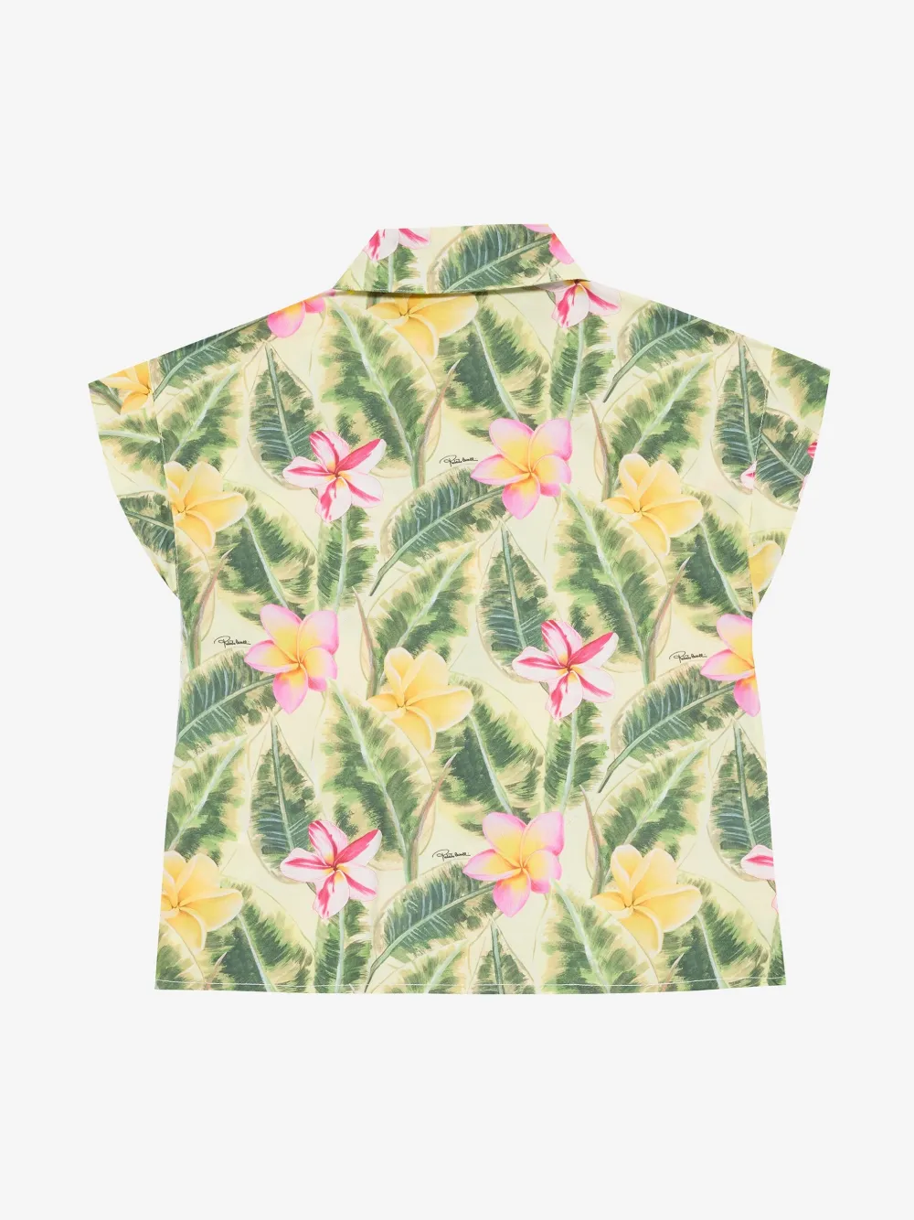 Roberto Cavalli Junior Shirt met bloemenprint Groen
