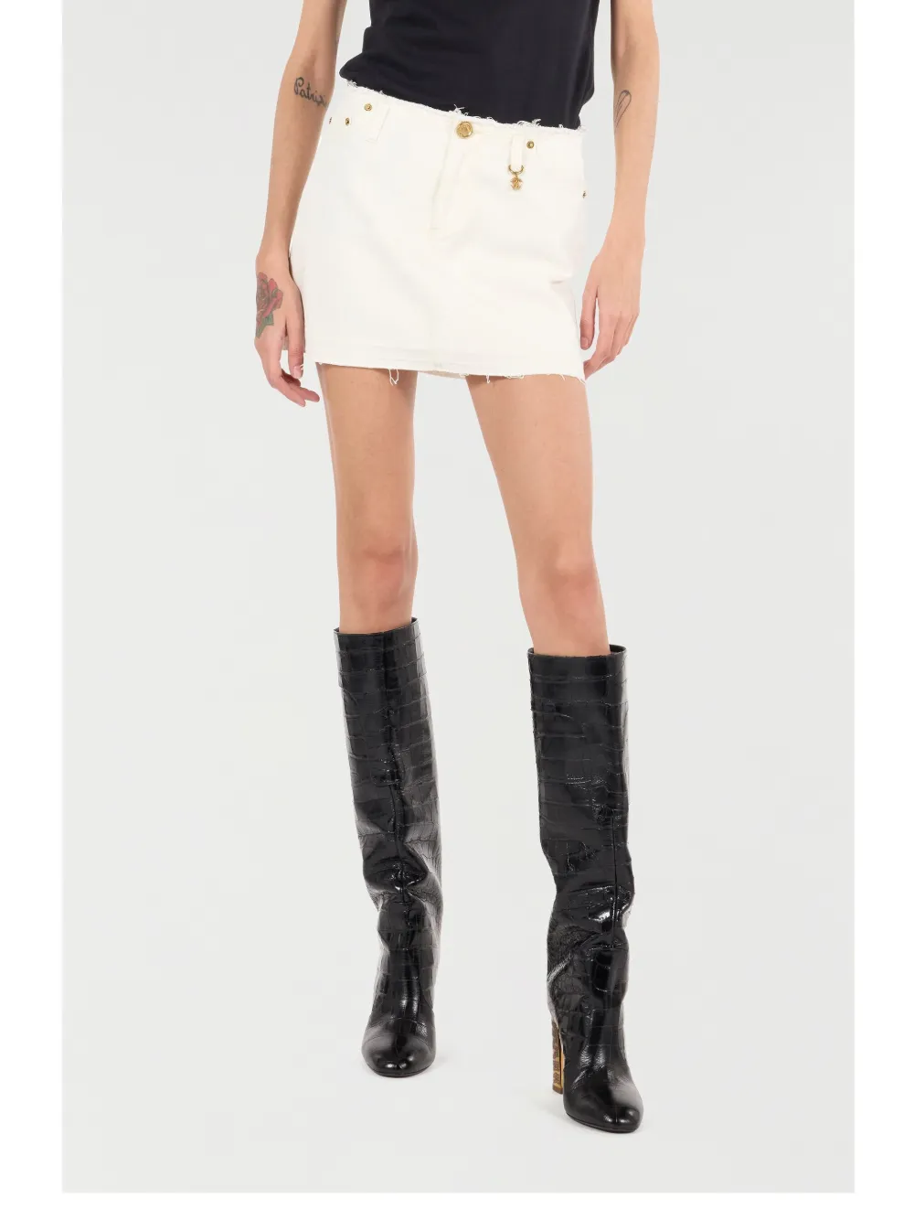 Roberto Cavalli Rok met zakdetail Beige