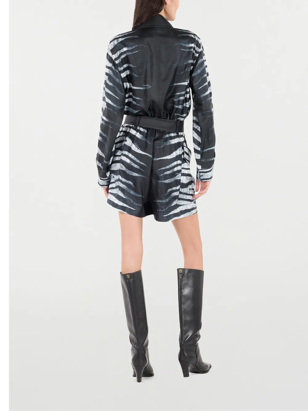 Roberto Cavalli Jumpsuit met zebraprint Zwart