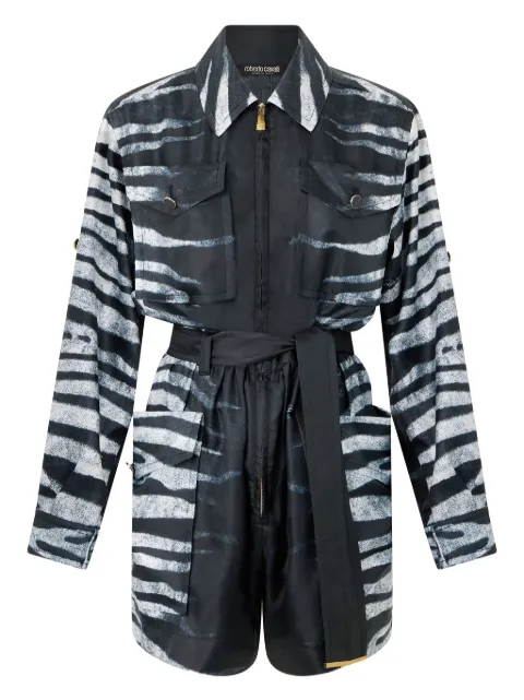 Roberto Cavalli jumpsuit con estampado de cebra