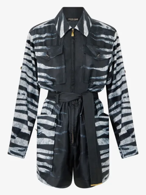 Roberto Cavalli zebramönstrad jumpsuit