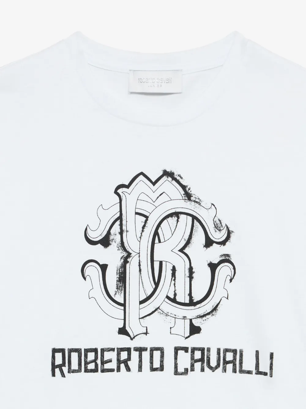 Roberto Cavalli Junior T-shirt met logoprint Wit
