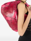 Roberto Cavalli snake-print shoulder bag - Pink