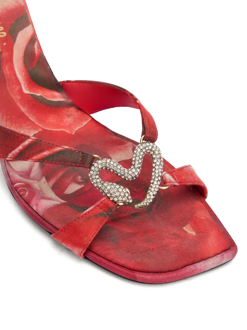 Roberto Cavalli floral-print sandals Red