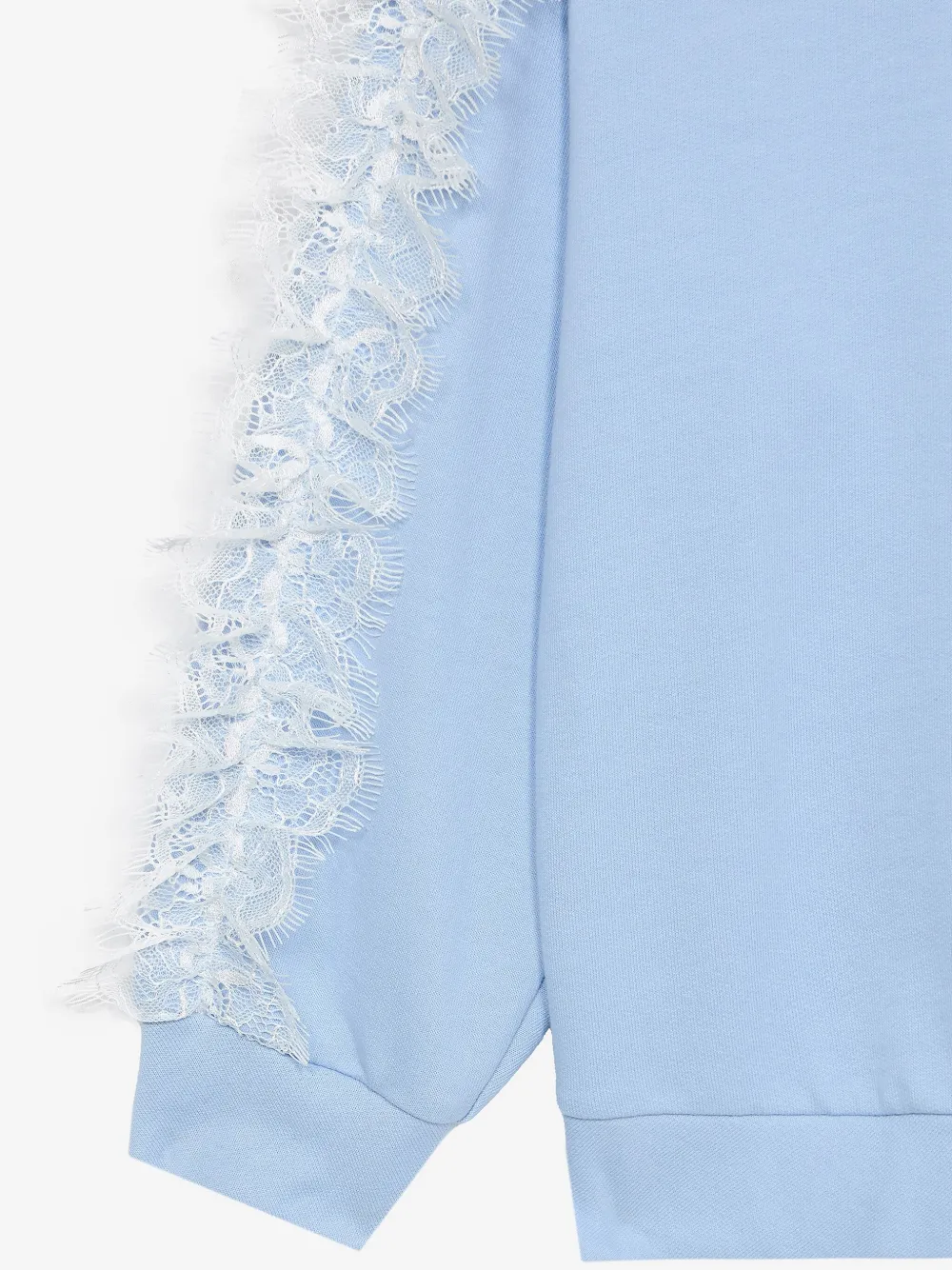 Roberto Cavalli Junior Sweater met kanten detail Blauw