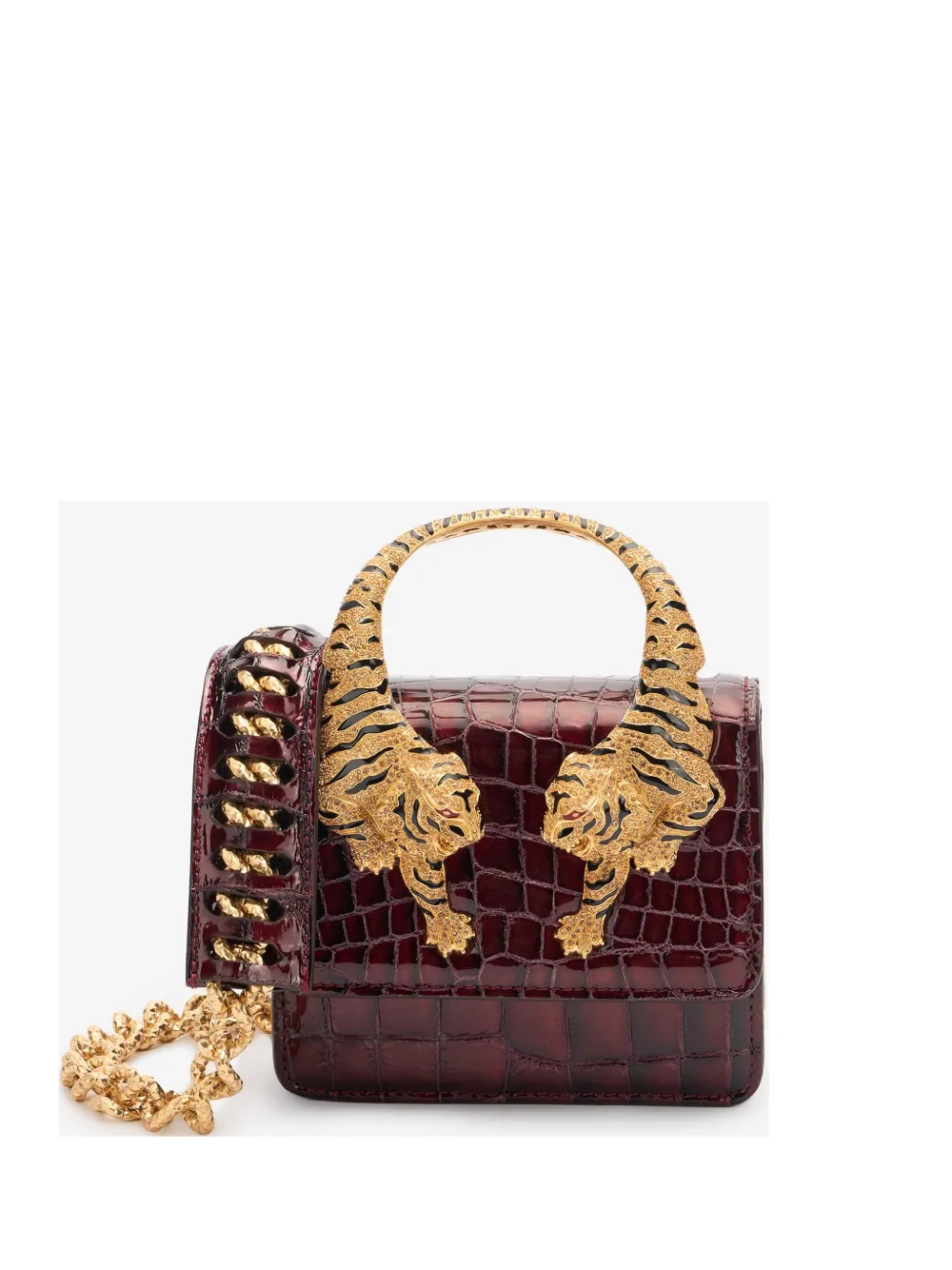 ROBERTO CAVALLI ROAR CROCODILE-PRINT MINI BAG