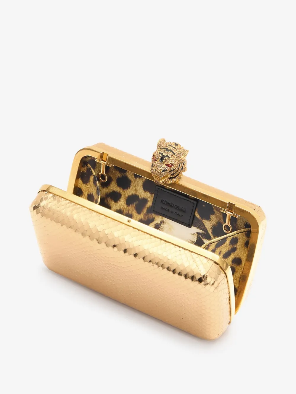 Roberto Cavalli Roar clutch Goud