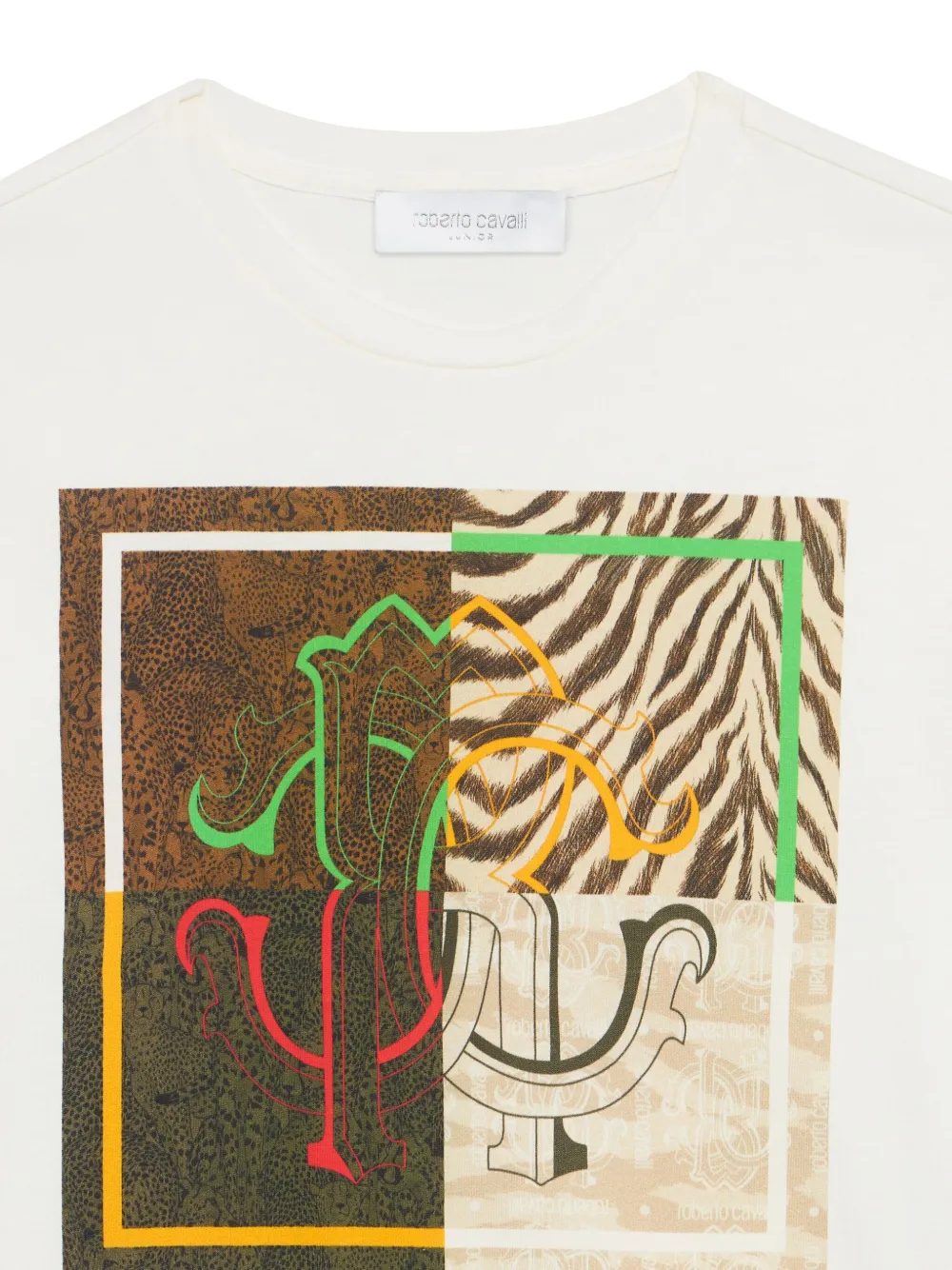 Roberto Cavalli Junior T-shirt met print Wit