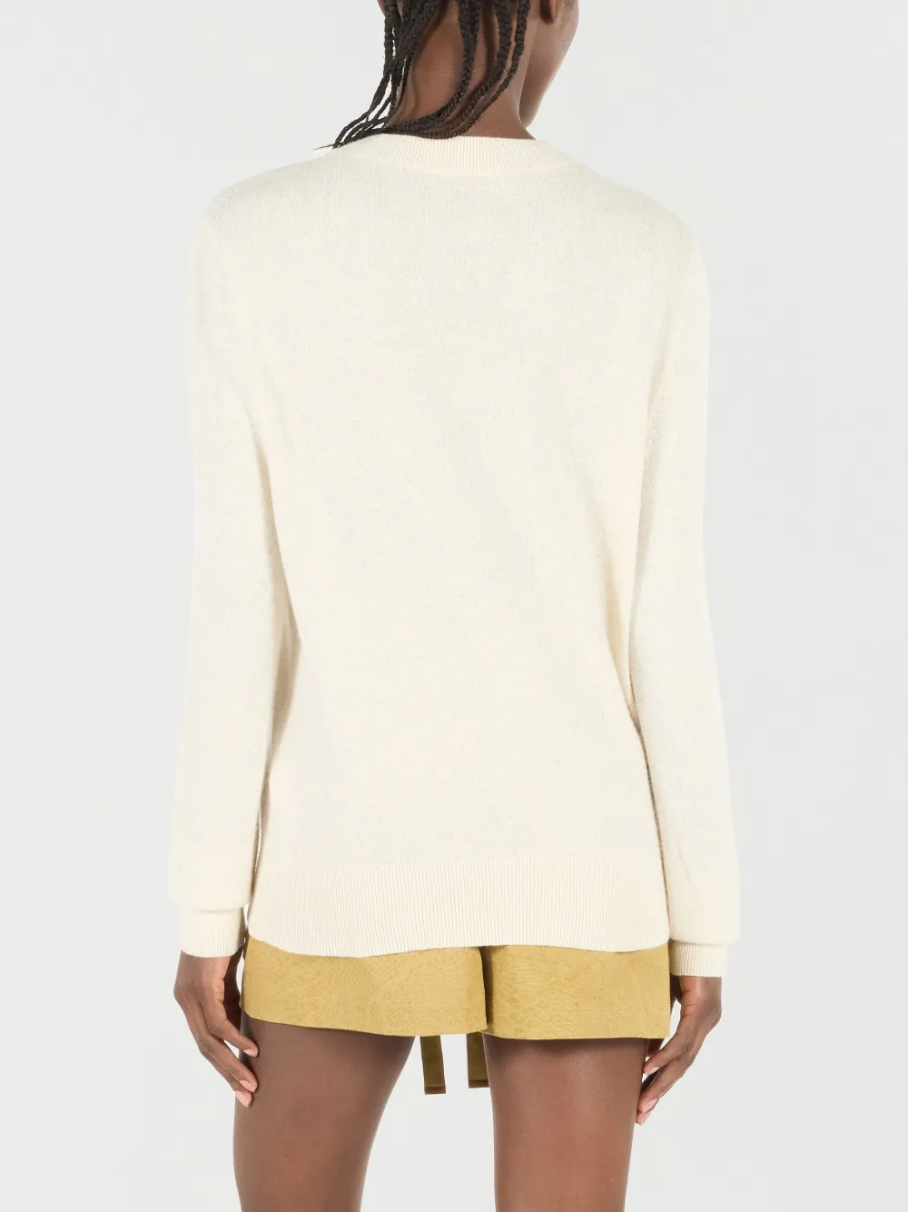 Roberto Cavalli Gebreide pullover met logo Beige