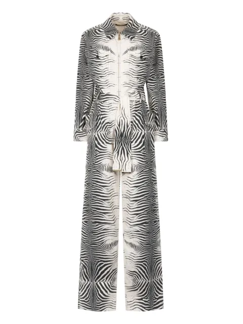 Roberto Cavalli jumpsuit con estampado de cebra