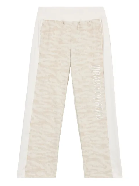 Roberto Cavalli Junior Calça de moletom com logo bordado