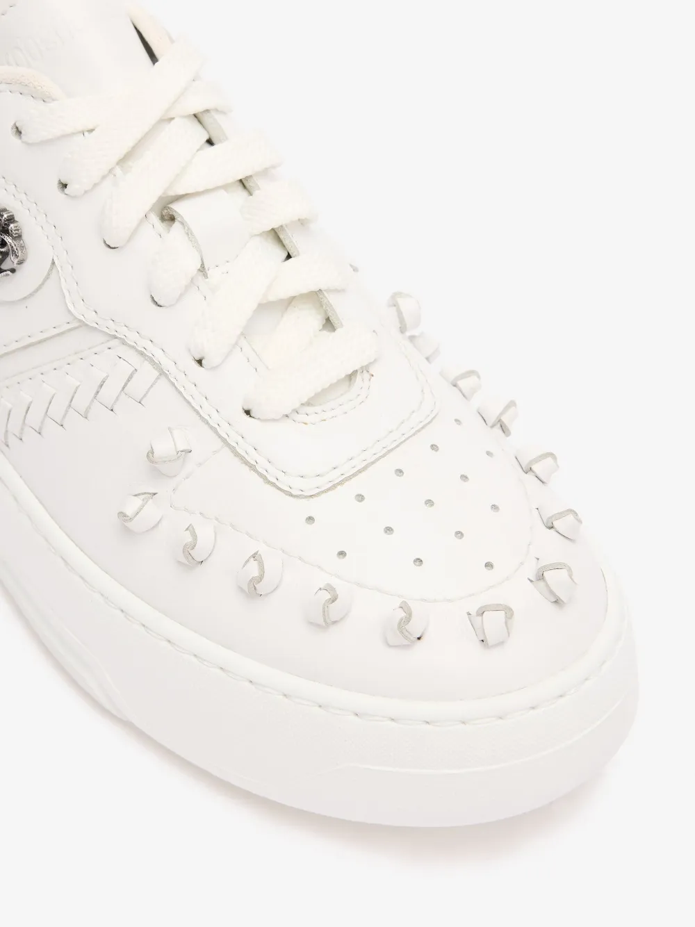 Roberto Cavalli Sneakers With Embossed Inserts In White