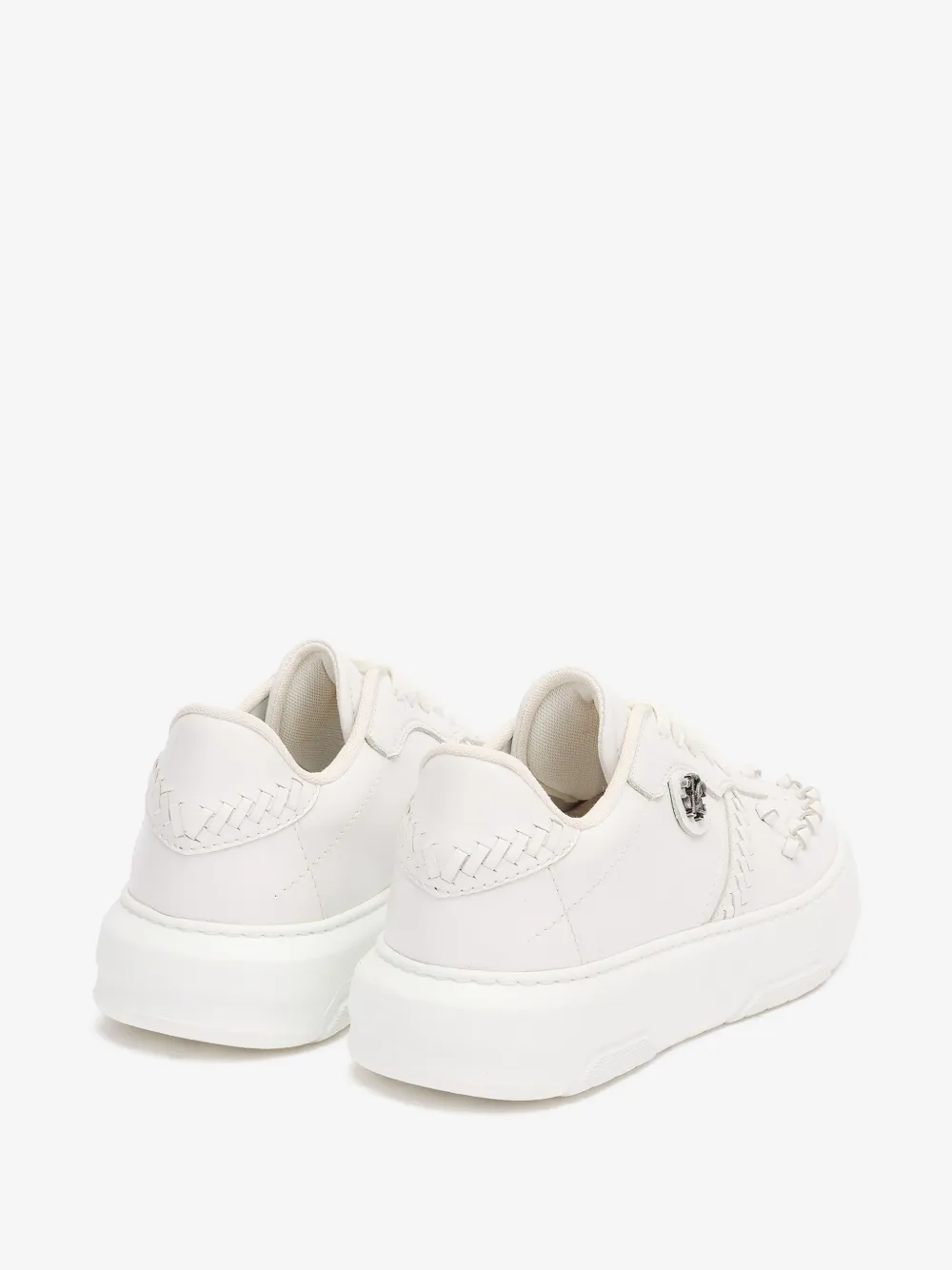 Roberto Cavalli Sneakers With Embossed Inserts In White