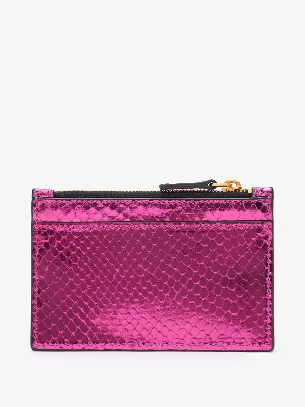 Roberto Cavalli leather cardholder - Roze