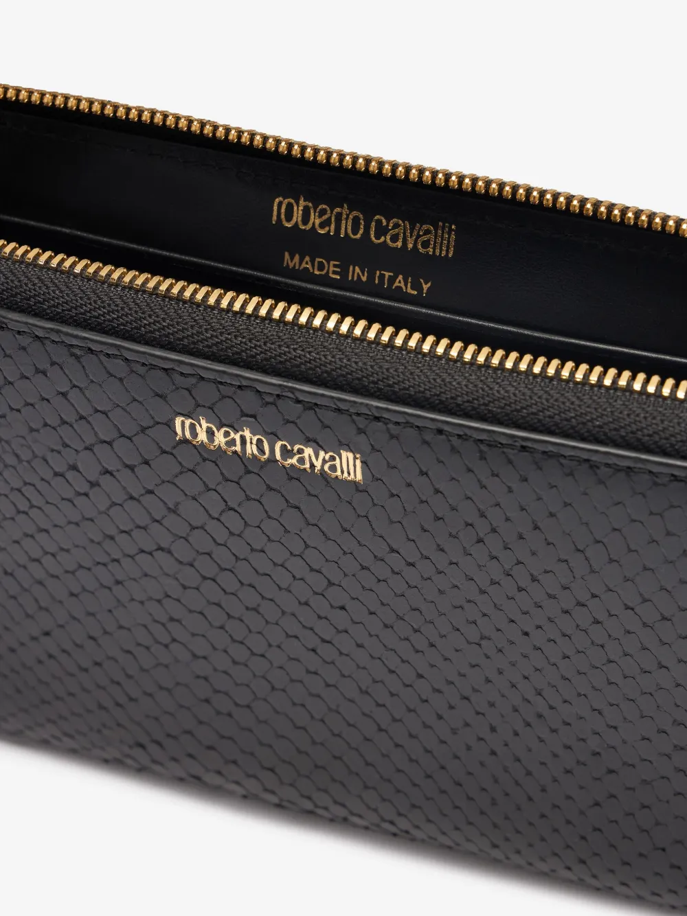 Shop Roberto Cavalli Leather Wallet In Black