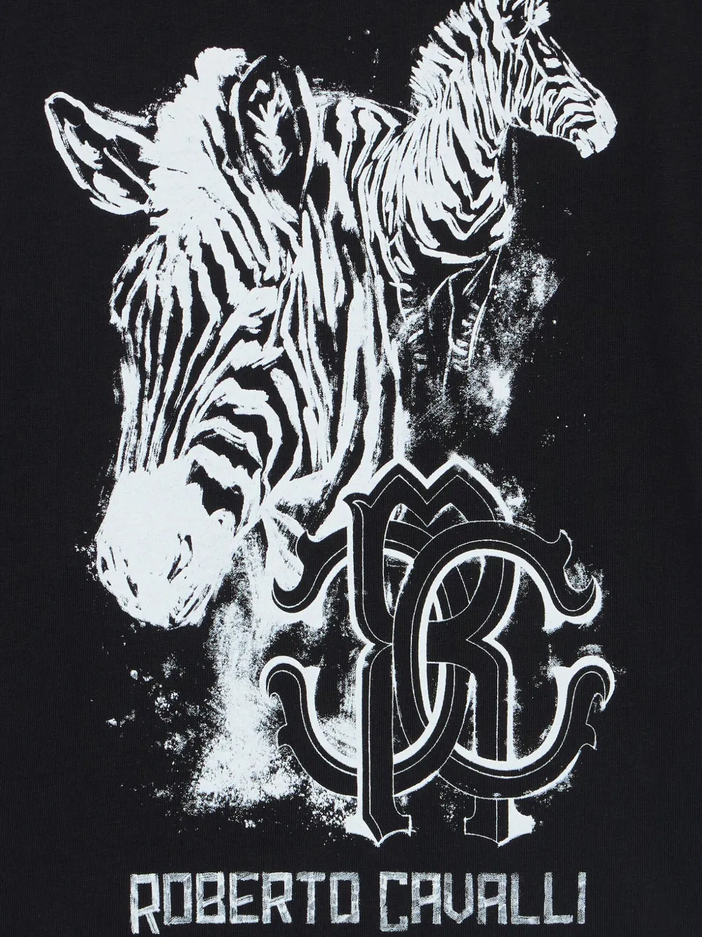 Roberto Cavalli Junior T-shirt met logoprint Zwart