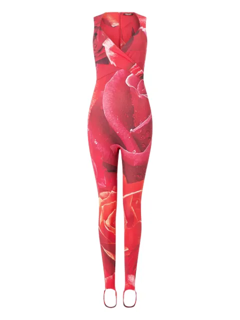 Roberto Cavalli jumpsuit con rosas estampadas