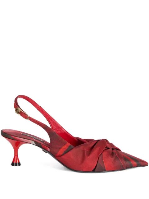 Roberto Cavalli twist-detail slingback pumps