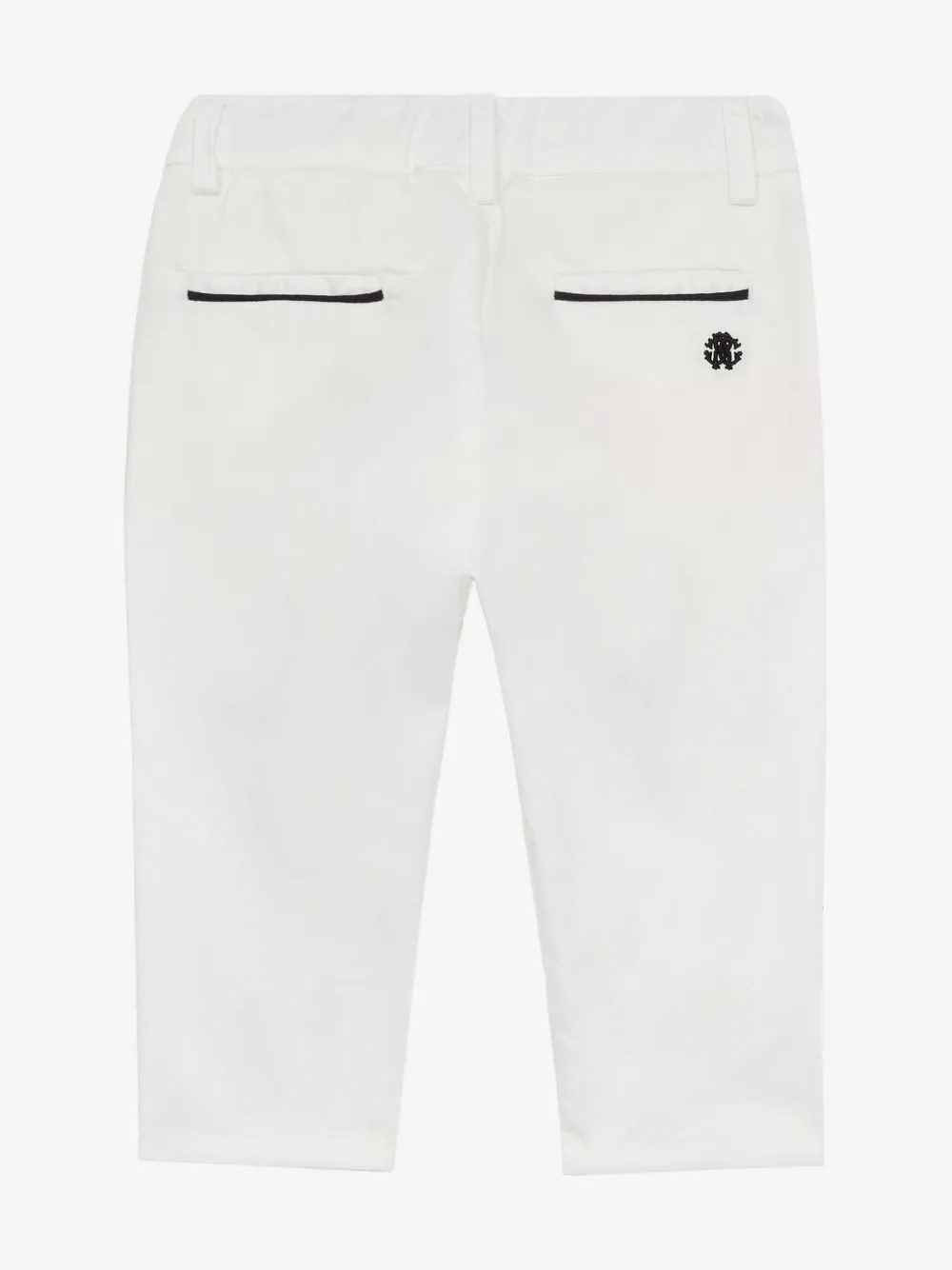 Roberto Cavalli Junior Chino met geborduurd logo - Wit