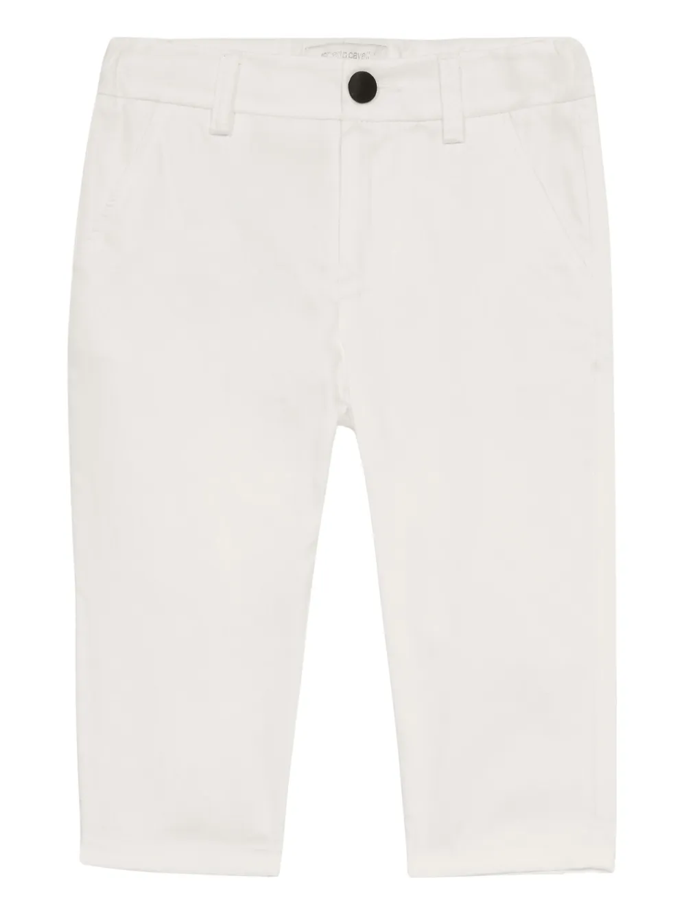 Roberto Cavalli Junior Chino met geborduurd logo Wit