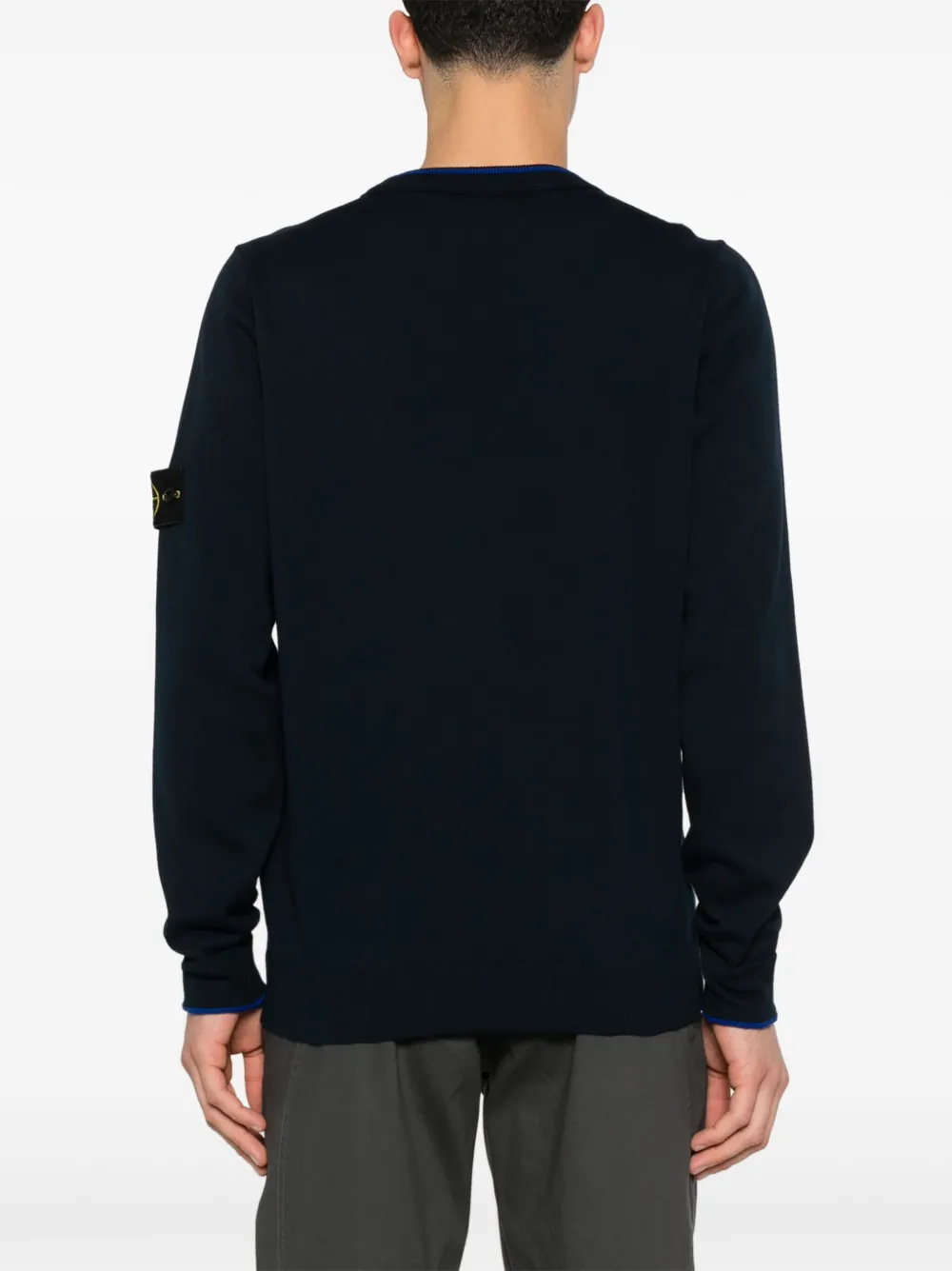Stone Island Trui met Compass-logopatch Blauw