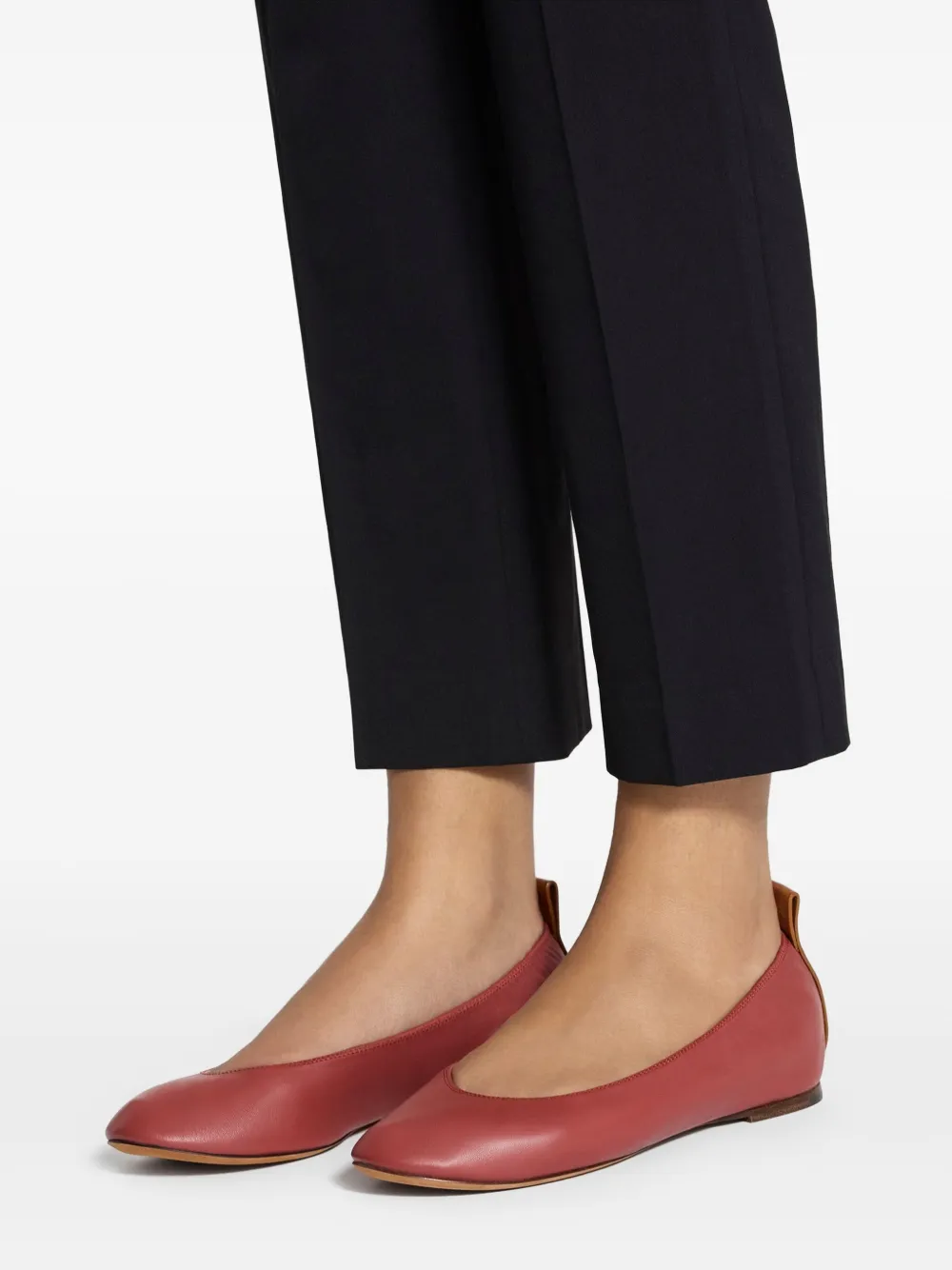 Lanvin レザー フラットシューズ | レッド | FARFETCH JP