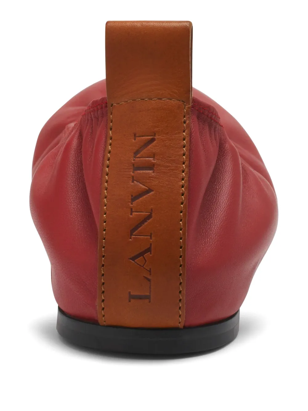Lanvin leather ballerina shoes Red