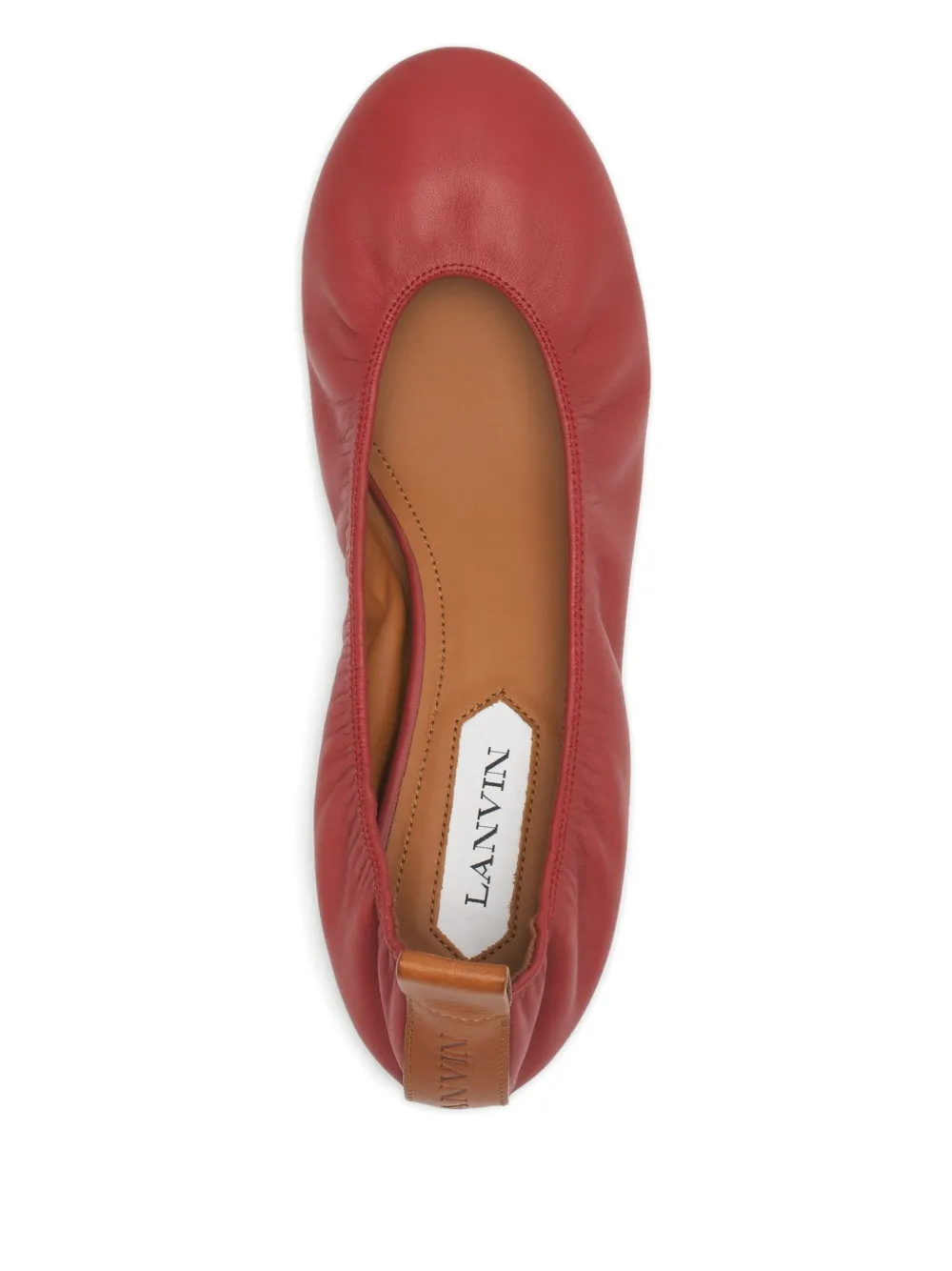 Lanvin leather ballerina shoes Red