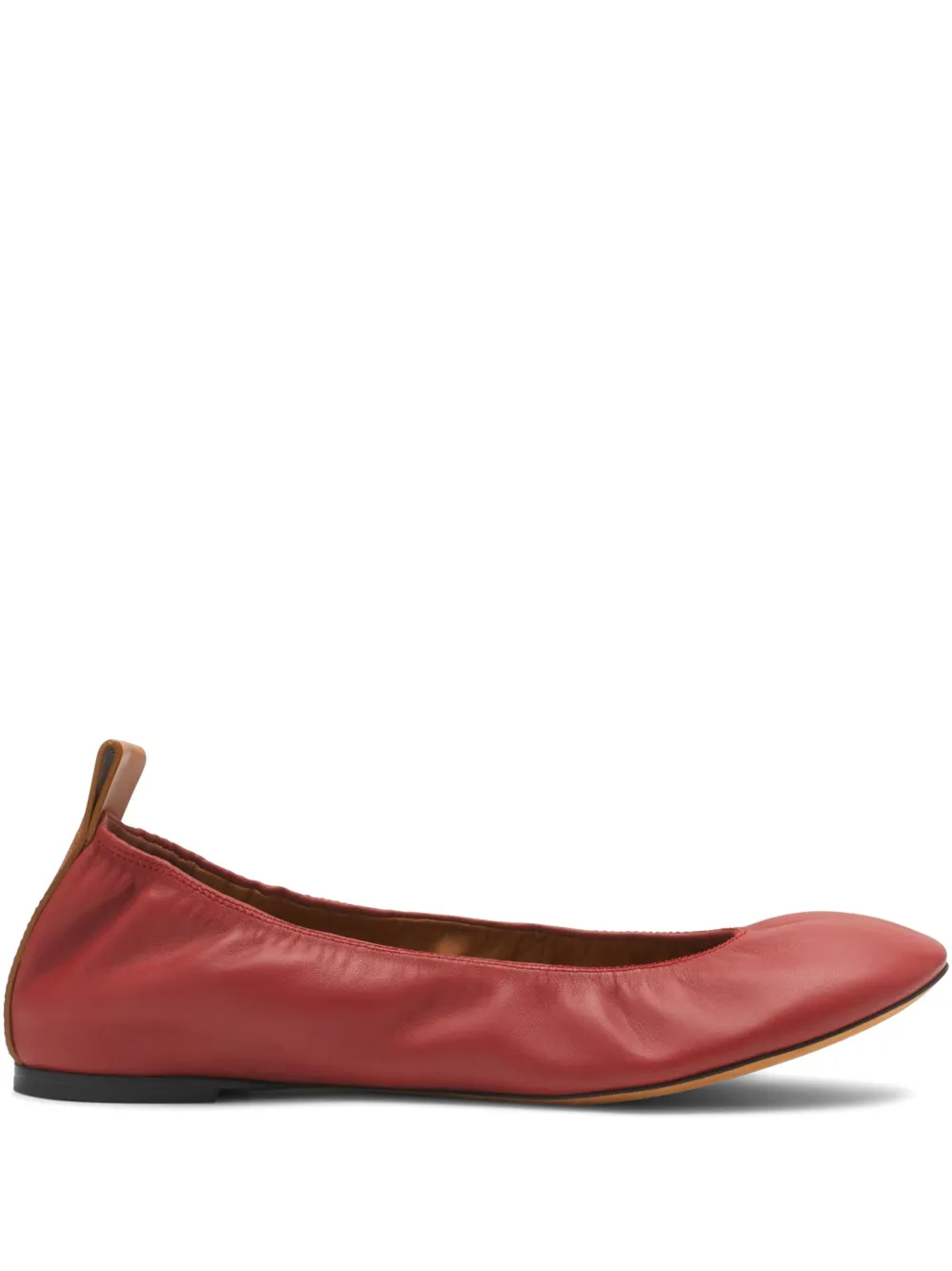 Lanvin leather ballerina shoes Red