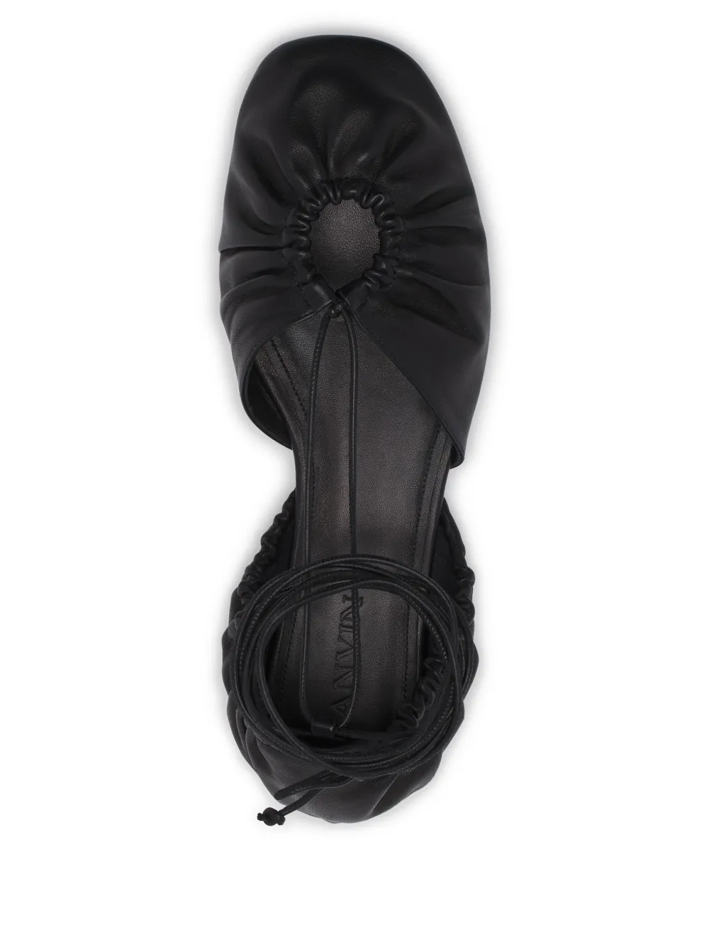 Lanvin leather ballerina shoes Black