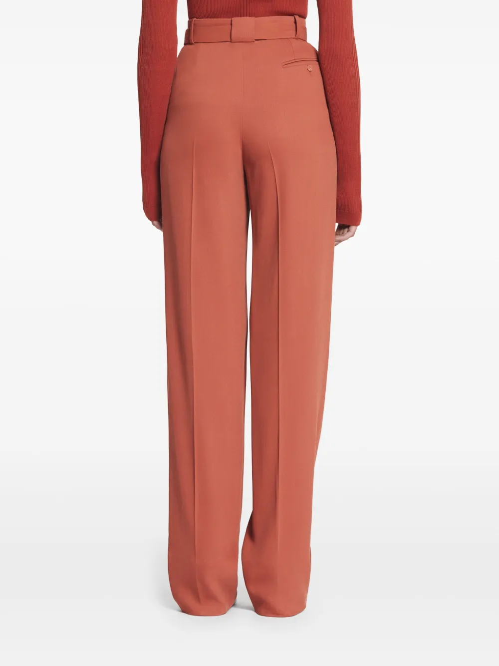 Lanvin High waist broek met plooien Oranje