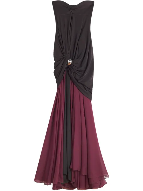 Robe longue à design drapé - Lanvin - Modalova