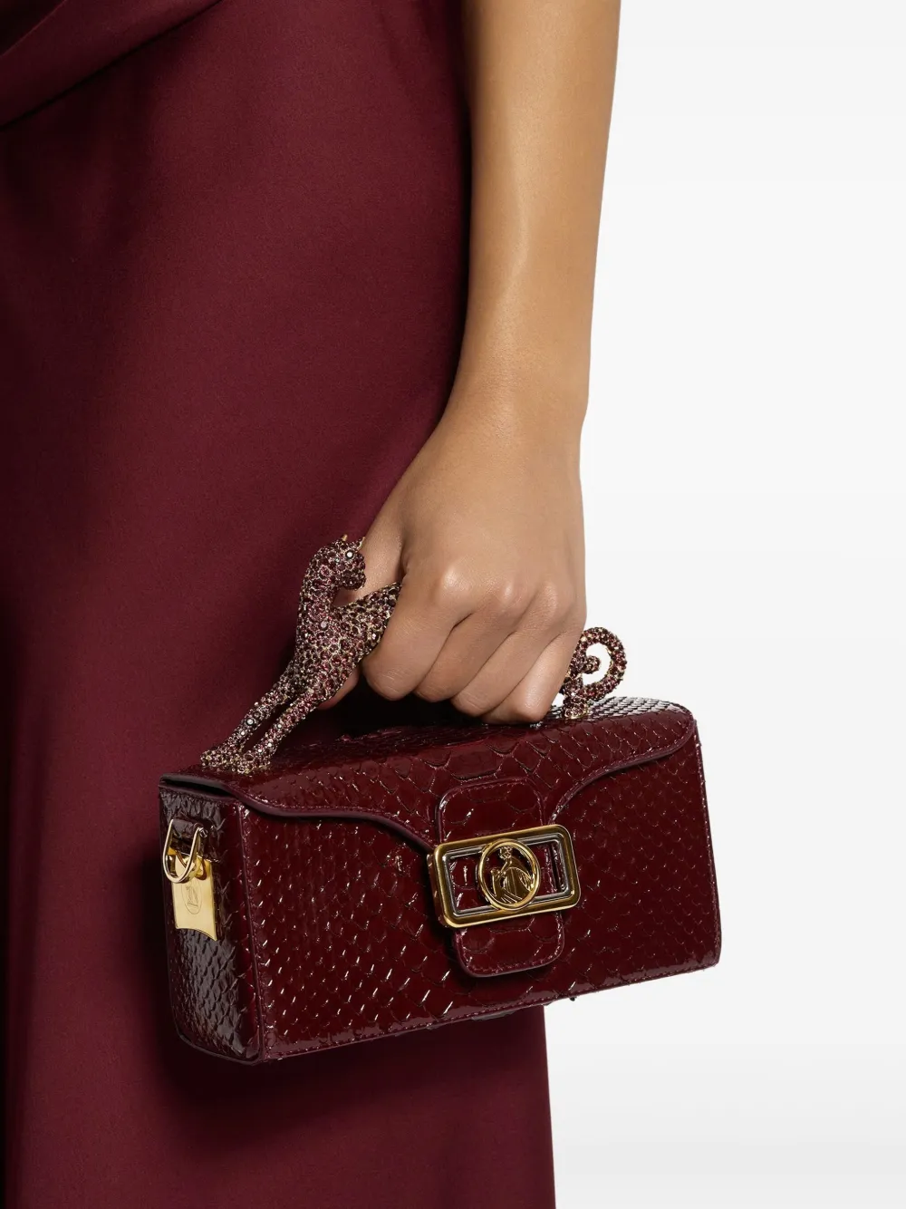 Lanvin Nano Pencil Cat Mini-tasche In Red