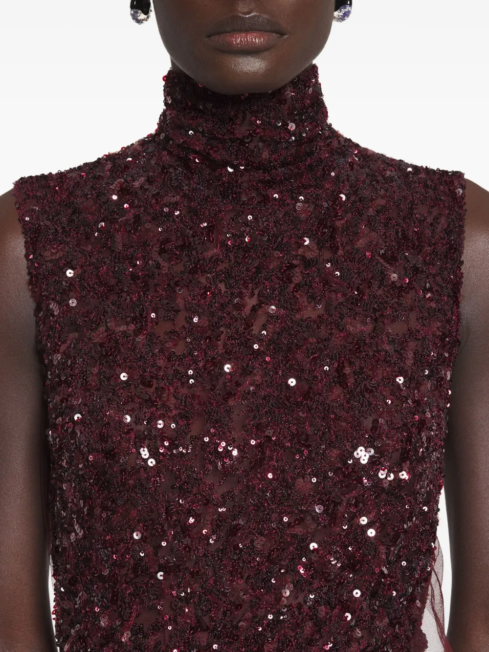Lanvin Jurk met pailletten Rood
