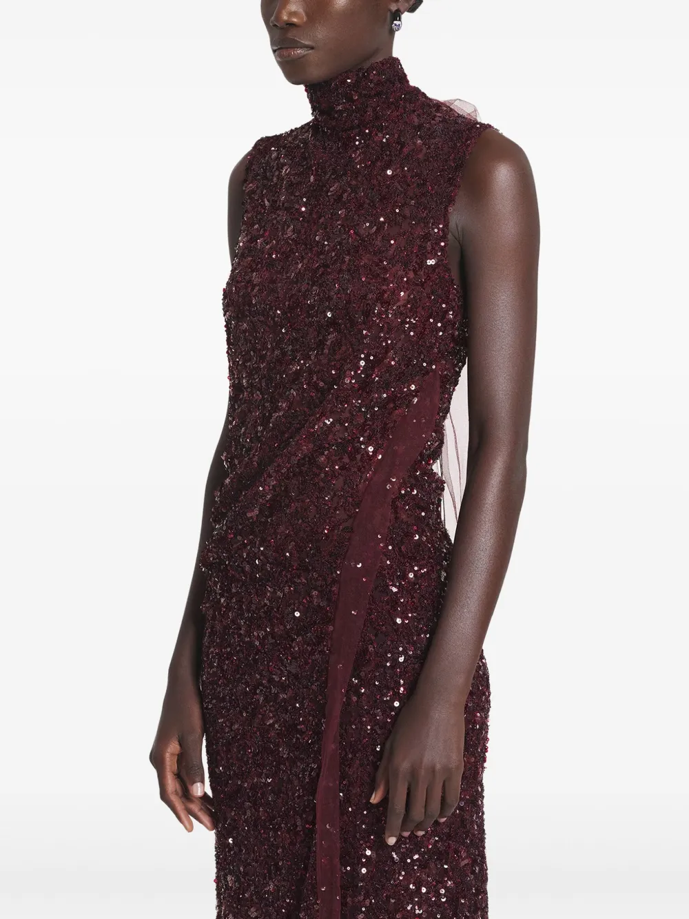 Lanvin Jurk met pailletten Rood